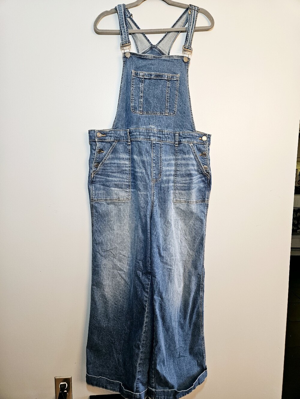 torrid Light Blue Wide-Leg Denim Overalls - Picture 2 of 6